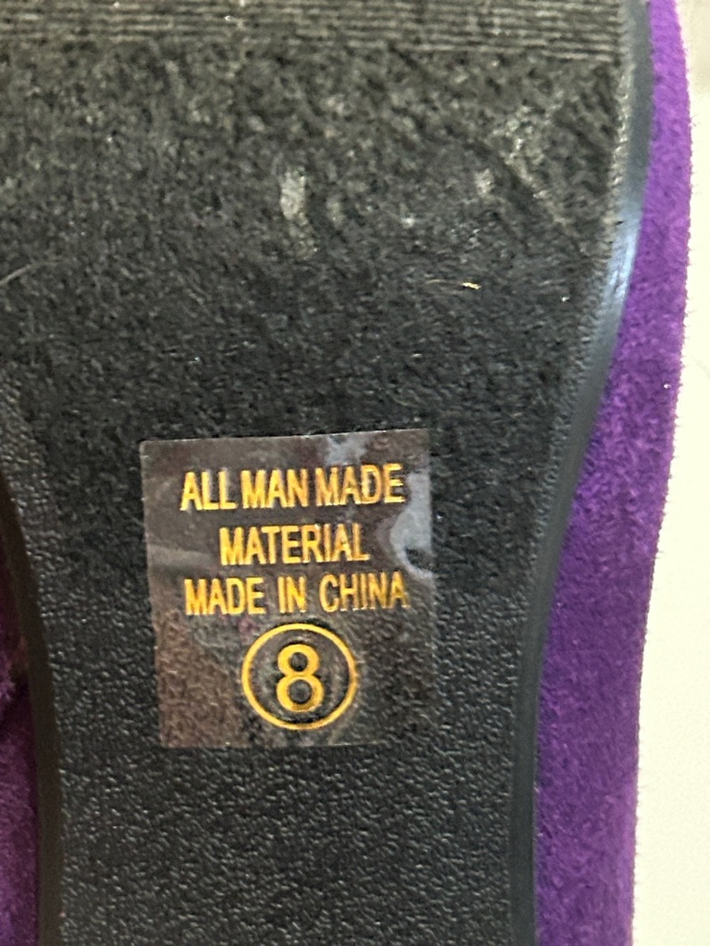 Women's Purple Ankle Boots with Side Zipper - Picture 4 of 8
